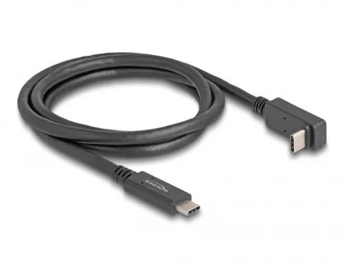 Delock USB 10 Gbps kábel USB Type-C  apa   USB Type-C  apa, ívelt felfelé / lefelé, 1 m 4K PD 60 W E-Marker (DL-80034)