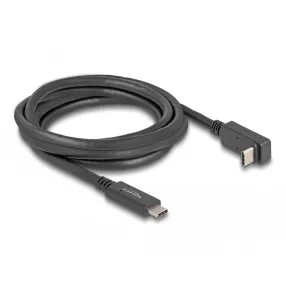   Delock USB 5 Gbps kábel USB Type-C  apa   USB Type-C  apa, ívelt felfelé / lefelé, 2 m 4K PD 60 W E-Marker (DL-80035)