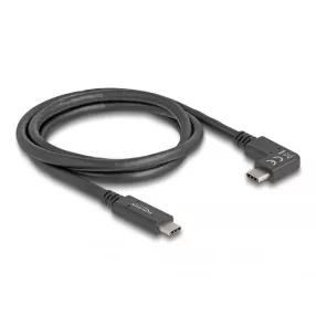   Delock USB 10 Gbps kábel USB Type-C  apa   USB Type-C  apa, ívelt bal / jobb, 1 m 4K PD 60 W E-Marker (DL-80037)