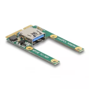   Delock Mini PCIe I/O 1 x A-típusú USB 2.0-s csatlakozó (teljes méret/fél méret) (DL-80039)