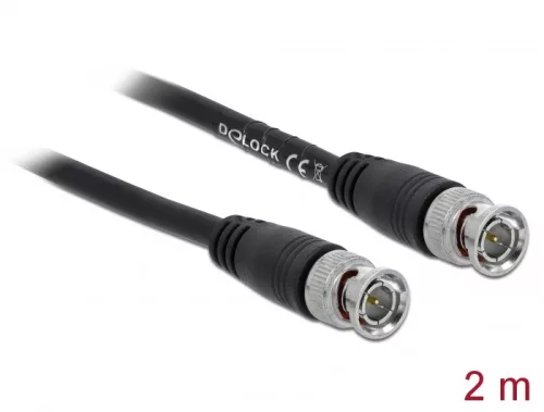 Delock Kábel BNC csatlakozódugóval - BNC csatlakozódugóval 2 m (DL-80082)
