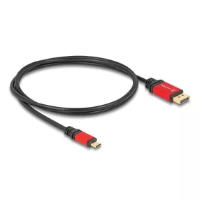   Delock USB Type-C  - DisplayPort kábel (DP Alt Mode) 8K 30 Hz-hez HDR funkcióval 1 m piros (DL-80092)