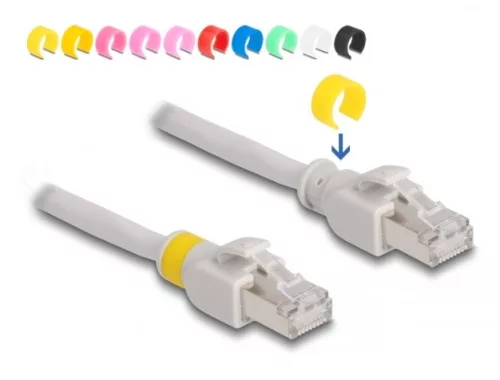 Delock Színes klipszes hálózati kábel RJ45 Cat.6A S/FTP 2 m (DL-80119)