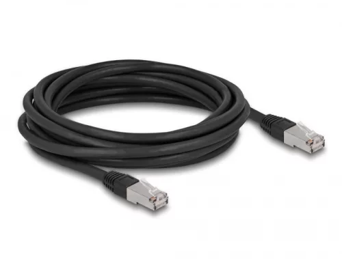 Delock RJ45 hálózati kábel Cat.6A S/FTP PE kültéri 3 m fekete (DL-80128)