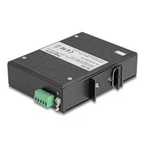   Delock Ipari Gigabit Ethernet Elosztó 4 port PoE 1 port RJ45 1 port SFP DIN sínhez (DL-80164)