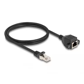   Delock RJ50 bővítő kábel apa - anya S/FTP 1 m fekete (DL-80193)