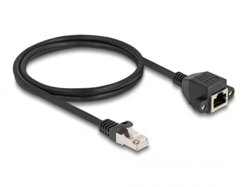 Delock RJ50 bővítő kábel apa - anya S/FTP 1 m fekete (DL-80193)