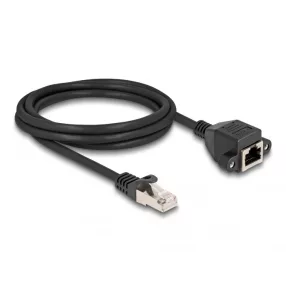   Delock RJ50 bővítő kábel apa - anya S/FTP 2 m fekete (DL-80194)