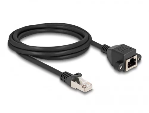 Delock RJ50 bővítő kábel apa - anya S/FTP 2 m fekete (DL-80194)