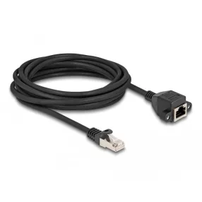  Delock RJ50 bővítő kábel apa - anya S/FTP 5 m fekete (DL-80196)