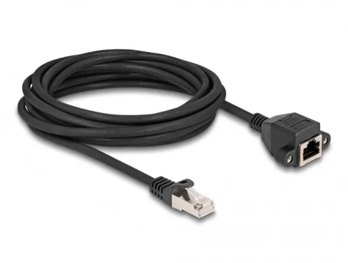 Delock RJ50 bővítő kábel apa - anya S/FTP 5 m fekete (DL-80196)