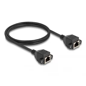   Delock RJ50 bővítő kábel anya - anya S/FTP 1 m fekete (DL-80199)