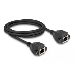   Delock RJ50 bővítő kábel anya - anya S/FTP 2 m fekete (DL-80200)