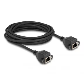   Delock RJ50 bővítő kábel anya - anya S/FTP 5 m fekete (DL-80202)