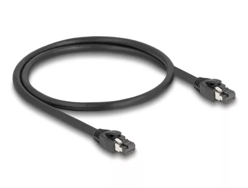 Delock RJ45 hálózati kábel Cat.8.1 S/FTP 50 cm akár 40 Gbps fekete (DL-80232)