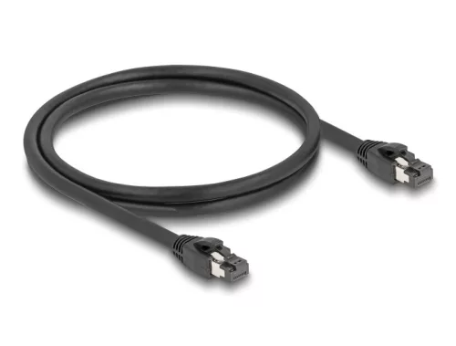 Delock RJ45 hálózati kábel Cat.8.1 S/FTP 1 m akár 40 Gbps fekete (DL-80233)
