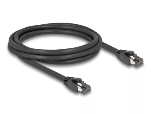 Delock RJ45 hálózati kábel Cat.8.1 S/FTP 2 m akár 40 Gbps fekete (DL-80234)