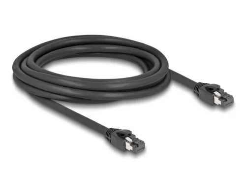 Delock RJ45 hálózati kábel Cat.8.1 S/FTP 3 m akár 40 Gbps fekete (DL-80235)