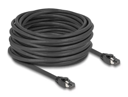 Delock RJ45 hálózati kábel Cat.8.1 S/FTP 15 m akár 40 Gbps fekete (DL-80238)
