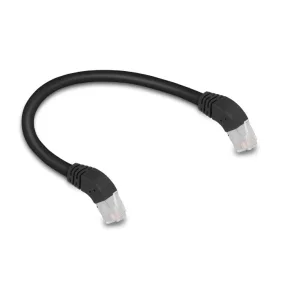   Delock RJ45 hálózati kábel Cat.6A S/FTP 45  fokban lefelé hajló 0,25 m fekete (DL-80273)