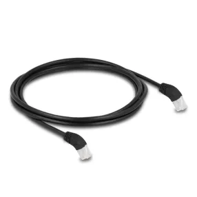   Delock RJ45 hálózati kábel Cat.6A S/FTP 45  fokban lefelé hajló 2 m fekete (DL-80276)