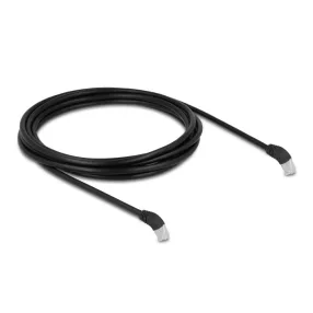   Delock RJ45 hálózati kábel Cat.6A S/FTP 45  fokban lefelé hajló 3 m fekete (DL-80277)