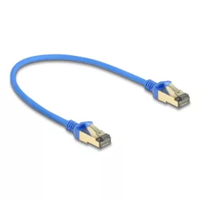   Delock RJ45 hálózati kábel Cat.8.1 F/FTP vékony 0,3 m kék (DL-80331)