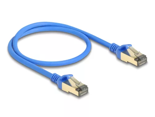 Delock RJ45 hálózati kábel Cat.8.1 F/FTP vékony 0,5 m kék (DL-80332)