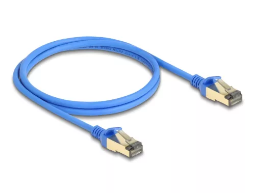 Delock RJ45 hálózati kábel Cat.8.1 F/FTP vékony 1 m kék (DL-80333)