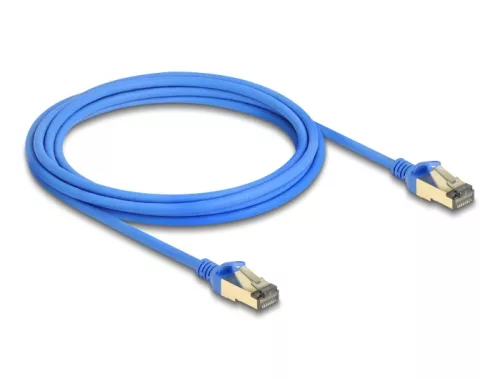 Delock RJ45 hálózati kábel Cat.8.1 F/FTP vékony 3 m kék (DL-80335)