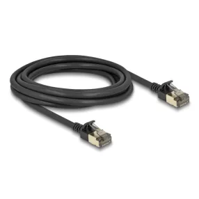   Delock RJ45 hálózati kábel Cat.8.1 F/FTP Slim Pro 3 m, fekete (DL-80341)