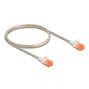  Delock RJ45 hálózati kábel Cat.6A U/UTP vékony 1 m áttetsző (DL-80353)