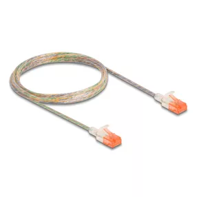   Delock RJ45 hálózati kábel Cat.6A U/UTP vékony 2 m áttetsző (DL-80354)