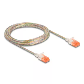   Delock RJ45 hálózati kábel Cat.6A U/UTP vékony 3 m áttetsző (DL-80355)