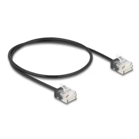   Delock RJ45 hálózati kábel Cat.6 UTP ultra vékony 0,5 m, fekete (DL-80370)