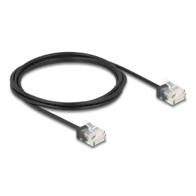   Delock RJ45 hálózati kábel Cat.6 UTP ultra vékony 2 m, fekete (DL-80372)