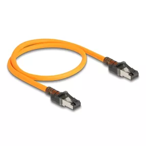   Delock RJ45 hálózati kábel USB Type-C  porttal megtalálási, önazonosítási funkcióval Cat.6A S/FTP 0,5 m narancssárga (DL-80403)