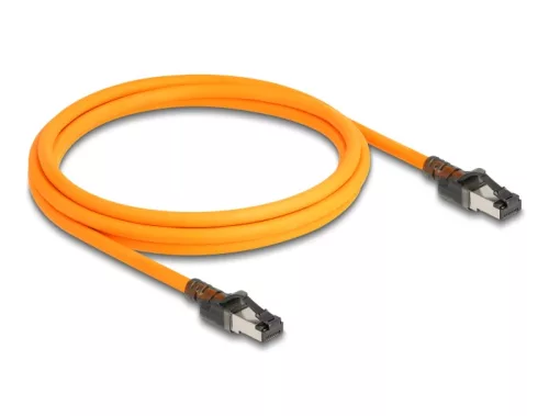 Delock RJ45 hálózati kábel USB Type-C  porttal megtalálási, önazonosítási funkcióval Cat.6A S/FTP 2 m narancssárga (DL-80408)