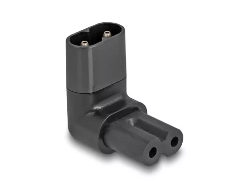 Delock Tápadapter IEC 60320 - C8 - C7, apa / anya, 2,5 A, 90 -ban hajlított (DL-80470)