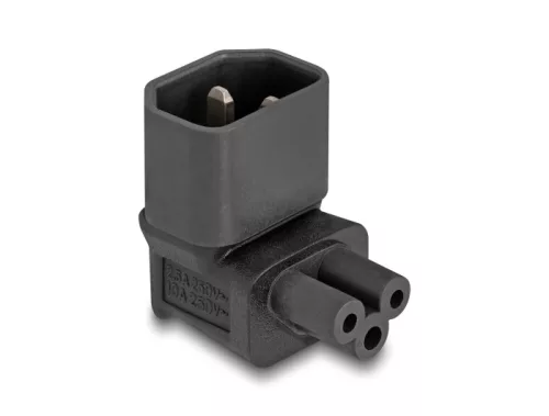 Delock Tápadapter IEC 60320 - C14 - C5, apa / anya, 2,5 A, 90 -ban hajlított (DL-80471)