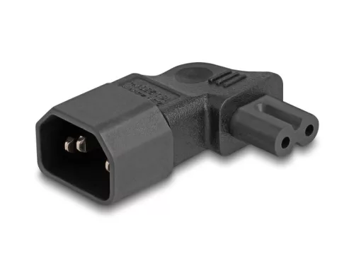Delock Tápadapter IEC 60320 - C14 - C7, apa / anya, 2,5 A, 90 -ban hajlított (DL-80473)