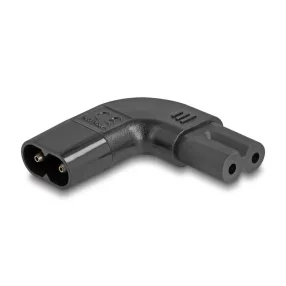   Delock Tápadapter IEC 60320 - C8 - C7, apa / anya, 2,5 A, 90 -ban balra / jobbra hajlított (DL-80475)
