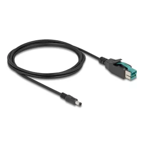   Delock PoweredUSB kábel apa 12 V - DC 5,5 x 2,5 mm apa 2 m (DL-80496)