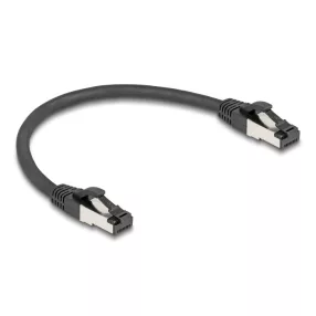   Delock RJ45 hálózati kábel Cat.8.1 S/FTP 0,25 m fekete (DL-80566)