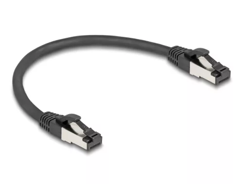 Delock RJ45 hálózati kábel Cat.8.1 S/FTP 0,25 m fekete (DL-80566)