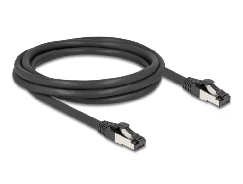 Delock RJ45 hálózati kábel Cat.8.1 S/FTP 2 m fekete (DL-80572)