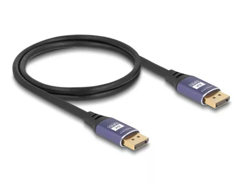 Delock DisplayPort kábel 8K 60 Hz 1 m lila fém (DL-80600)
