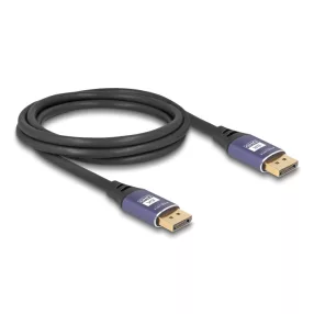 Delock DisplayPort kábel 8K 60 Hz 2 m lila fém (DL-80601)