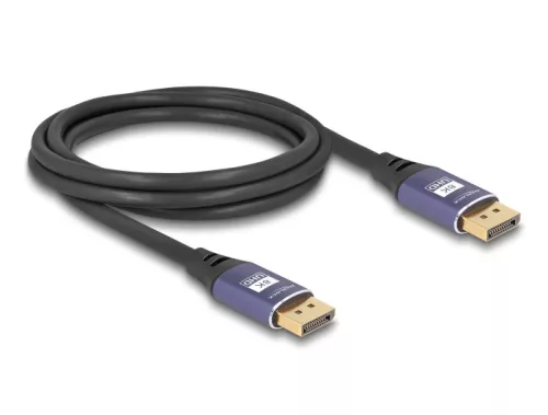 Delock DisplayPort kábel 8K 60 Hz 2 m lila fém (DL-80601)