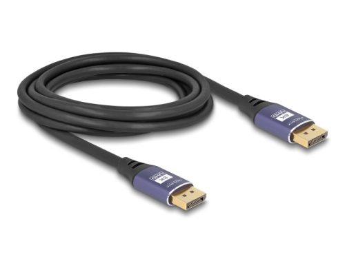 Delock DisplayPort kábel 8K 60 Hz 3 m lila fém